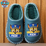 汪汪队立大功（PAW PATROL）汪汪队防水儿童拖鞋冬男孩保暖防滑棉拖鞋小孩中大童卡通室内毛皮 3016皮棉拖蓝色阿奇 16 内长16cm 180码