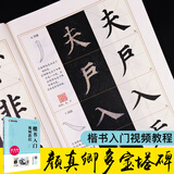 颜真卿多宝塔碑 视频教程 颜体楷书入门教材全彩版 墨点字帖书法教程 笔画部首结构讲解 河南美术出版社