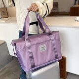 viney旅行包女大容量轻便收纳短途出差行李包学生行李袋干湿分离运动包 【紫色】健身手提包