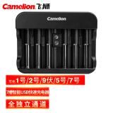 飞狮（Camelion）BC-1049 7槽智能USB快速充电器（单充电器）可充1/2/5/7号/9伏 镍氢/镍镉充电电池