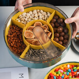维简糖果盒干果盘分格带盖创意家用客厅干果瓜子坚果塑料点心零食拼盘