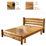 柏家信全实木原木双人床1.8米环保柏木生态民宿现代中式家具婚床大床1.5 加厚金刚床 1800*2000
