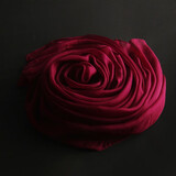 达芬奇密码100%桑蚕丝经典纯色时尚优雅气质女丝巾真丝长款围巾纱巾披肩防晒 酒红