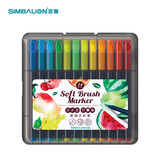 SIMBALION  雄狮水彩笔可水洗儿童幼儿园小学生画笔涂鸦套装手绘画画笔六一儿童节礼物 软头水彩笔24色