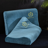 迷人居轻奢风简约乳胶枕套牛奶绒枕头套单个珊瑚绒冬季加厚枕芯套 景泰蓝-牛奶绒枕套枕套一对装 30cmX50cm