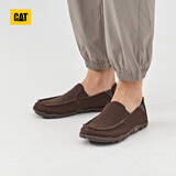 CAT卡特休闲鞋皮鞋船鞋男鞋一脚蹬防滑耐磨干爽鞋子商场同款 深褐 40