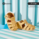 卡特兔儿童凉鞋男童夏季童鞋宝宝学步鞋幼儿凉鞋女宝公主鞋婴童洞洞鞋子 棕色-无吊坠 29 内长18.0cm 脚长17.0-17.5