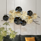 Snnei欧式墙壁挂饰客厅背景墙装饰创意餐厅墙面壁挂立体铁艺壁饰 诗安C-黑色