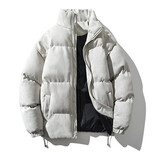尡韵 棉衣男士外套新款冬季男装棉服潮牌冬装男装棉袄潮流鹿皮绒上衣 白色 4XL