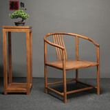 格毅胡桃木实木茶椅圈椅新中式官帽椅总统椅靠背椅茶桌椅榫卯工艺椅子 胡桃木五条圈椅