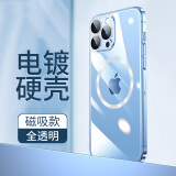 卡莱澳【永不发黄】苹果14Pro手机壳iphone14Pro电镀磁吸保护套带镜头膜全包超薄防摔壳 透明