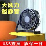 贝壳莫克 迷你小风扇usb电风扇小型台式桌面办公室学生宿舍床头车载大风力插电扇便携式循环 5寸【黑】一档SUB直插