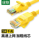 绿联超五类网线 千兆网络连接线 Cat5e超5类成品跳线 工程家用装修电脑宽带八芯双绞线3米 11232