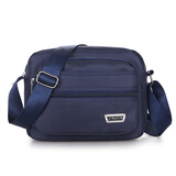 千骁生意收钱包新款休闲单肩包做生意收钱斜挎包男女多层收银包休闲大 云志688升级版六层拉链深蓝色