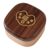 木色.木艺 MUSOR木色木艺 胎发纪念盒宝宝胎毛脐带保存收藏瓶新生婴儿百天 长命富贵款 + 三玻璃瓶（大号）