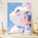 铂呐苓 数字油画diy客厅填充手绘画画填色手工油彩画装饰画儿童画礼物 油画【仰望天空】40*50带内框