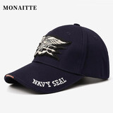 蒙奈特（MONAITTE）帽子男春秋棒球帽鸭舌帽休闲时尚太阳帽运动四季刺绣潮流遮阳帽 藏青色（内里加绒） 可调节【55-62CM】