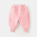 婴儿裤子冬装宝宝长裤新款洋气儿童休闲裤秋冬男保暖裤女 粉红色 100cm