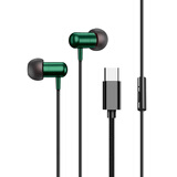 纽曼type-c耳机扁头有线高音质适用于苹果vivo华为oppo小米手机圆孔入耳电脑超重低音全民k歌 Type-C款（绿色） 官方标配