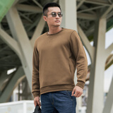 龙牙新款龙牙重型基础款圆领战术卫衣男套头衫运动服饰秋冬百搭款 咖色 M 175/96A（150-165斤）