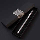 明派（mingpai） 【免费刻字】定制 logo金属笔签字笔签名笔金属外壳商务办公学生考试中性笔 礼盒装深空灰