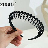 左欧黑色发卡发箍女洗脸头箍成人日常佩戴百搭碎发神器压发圈发捆发窟 黑色2.5齿