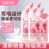 蔬果园（SukGarden）马桶清洁剂洁厕液洁厕块洁厕灵去污抑菌去异味洁厕剂 【除垢留香】白桃洁厕剂500g*5瓶