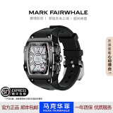 马克华菲（MARK FAIRWHALE）智能手表2024新款【穿越未来之境】工业设计美学蓝牙运动手环心率监测NFC门禁防水强续航腕表男 暗黑深邃【科技深渊中的灵魂呐喊】