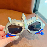 Suptmv男童墨镜变形金刚卡通儿童太阳镜小男孩搞怪潮酷遮阳眼镜 【奥特曼太阳镜】 适合2-12岁宝宝