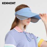 卡蒙（Kenmont）女夏天防紫外线遮阳帽户外运动鸭舌帽女速干太阳帽空顶帽子3228 浅蓝色 可调节 57cm