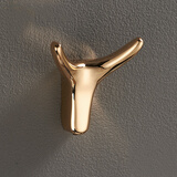 莱莫 挂钩 黄铜挂衣钩衣服挂钩进门玄关毛巾墙上衣帽钩衣柜轻奢免打孔金色动物造型钩 金色牛头挂钩-1个价【合金】