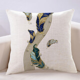 万燊现代轻奢风样板间沙发客厅抱枕套高档棉麻靠垫北欧风格靠枕头含芯 G款 45x45cm(枕套加枕芯）