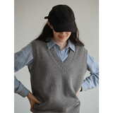 旅途原品ltyp 百搭羊毛坎肩黑色毛衣背心 灰色针织马甲上衣女秋冬 巴黎灰 - 现货 XS -S