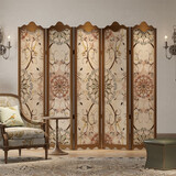 时带家居欧式美式屏风隔断入户客厅餐厅玄关卧室遮挡家用实木移动折叠折屏 A款 4扇樟子松45*200cm