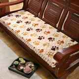 细彩冬季老式木头沙发垫加厚防滑三人位长条木椅垫子实木红木沙发坐垫 小脚丫(法兰绒) 三人座：53x160cm(无靠背)