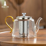 一品工坊 耐高温加厚玻璃茶壶过滤耐热泡茶壶花茶壶家用茶具茶杯套装 引润壶 900ml