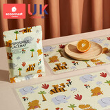 科巢一次性餐垫宝宝吃饭便携外出婴儿桌垫防油防水儿童幼儿餐椅垫桌布 尼克动物乐园20片装-独立包装