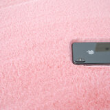 Y U-LIVE轻奢仿兔毛隔凉地毯卧室客厅满铺网红女生房间毛绒撸猫感飘窗长绒 兔毛嫩粉色【长毛升级加厚加密】 50cmx160cm【特价款】