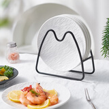 INMIND HOUSE简约骨碟陶瓷吐骨碟吐骨头盘碟小吃碟家用小盘子新款餐桌垃圾渣盘 6英寸骨碟-洁白 产品尺寸图见图二