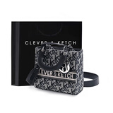 CLEVER & KETCH包包女包新款高级感戴妃包时尚CK女士单肩斜挎包生日礼物送女友 黑色-中号