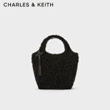 CHARLES&KEITH珍巧柔软手提包斜挎菜篮子包水桶包包女包女士CK2-51220011 CK2-51220011-1Noir黑色 S
