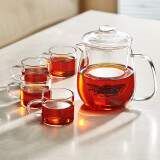 忆壶茶（YIHUTEA） 茶壶玻璃泡茶壶玻璃茶具 茶水分离煮茶壶玻璃水壶保温加热煮茶器 【3-4人套装】1壶+4杯