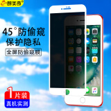 朗美奇 适用苹果6/苹果6s plus钢化膜全屏防窥蓝光膜iphone6s plus手机钢化膜全屏复盖磨砂全包黑色贴膜p 全屏大视窗*【45度防窥膜】*珠白1片装 苹果6plus/6Splus通用版