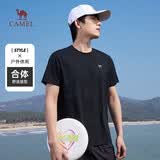 骆驼（CAMEL）情侣休闲T恤男女士透气户外运动圆领印花百搭短袖夏季M13BZ00103