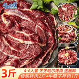 马晓马佳 齐齐哈尔烤肉食材烧烤半成品套餐韩式户外野餐家庭家用腌制牛肉 传统1000g+牛腱子拌肉500g