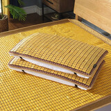 黛安居麻将凉席枕套夏季竹席枕头套一对单人冰丝枕头套枕片 糯米色竹枕片-2只 45*72cm