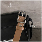 途尊（kingtrip） 西装裤腰带潮ins韩版男女细皮带个性针扣帅潮年轻人学生裤子裤带 卡其色