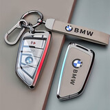 绅创宝马钥匙套25款3系5系1系x1x3x4x5x6刀锋钥匙320/325/530汽车壳扣 宝马B款-刀锋钥匙-枪色灰绳