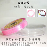 绿侬珠宝 扁弹力线穿手链手串线耐磨串珠绳松紧皮筋 粉色