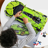 索迪兰博基尼汽车模型拼图立体3d拼插小颗粒科技件机械组系列兼容乐高积木拼装成人高难度巨大型赛车跑车儿童玩具6-8-12-15岁男孩7-14岁生日小孩新年礼物